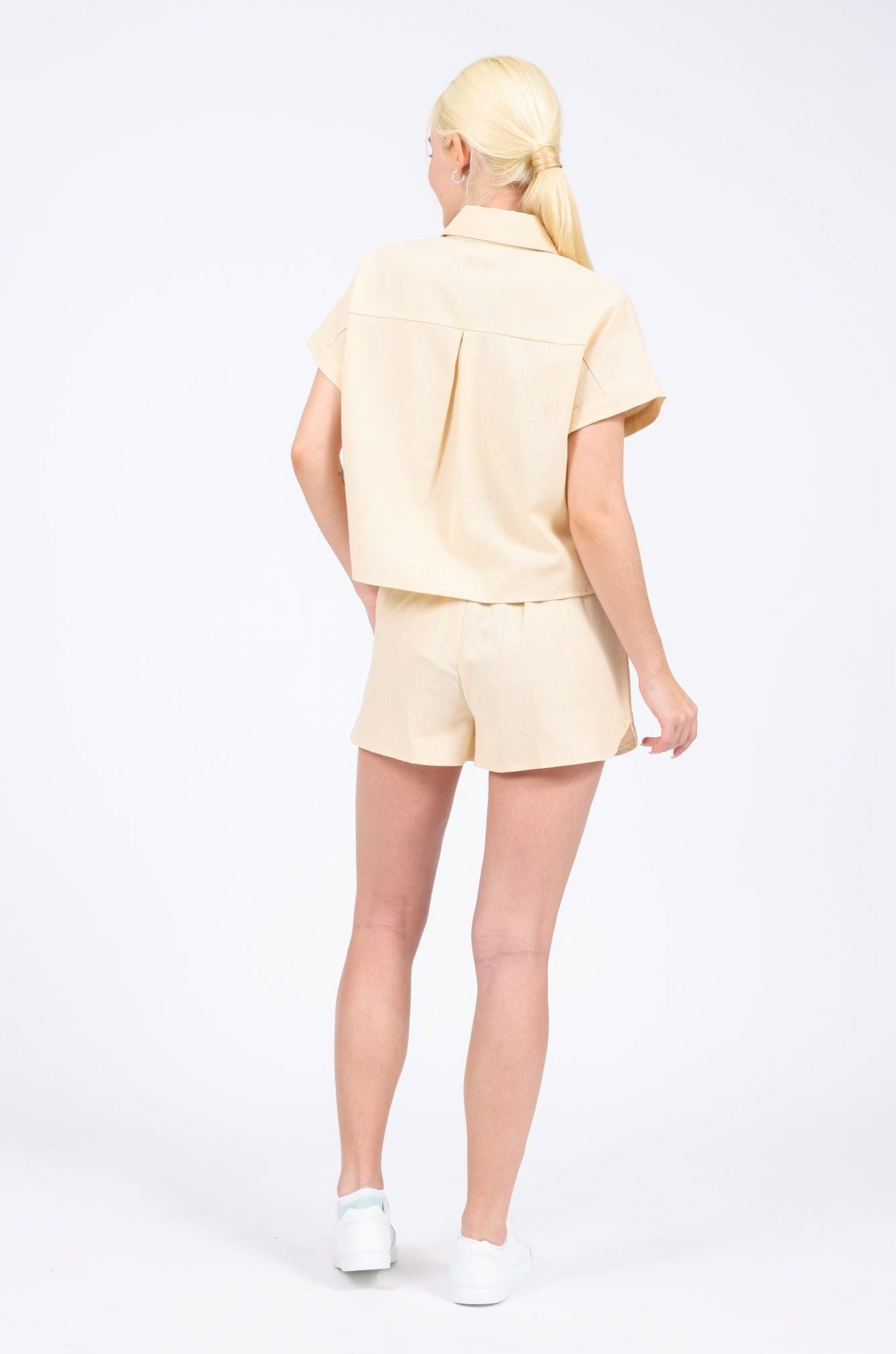 Ember Linen-blend Everyday Sets in Baby Yellow