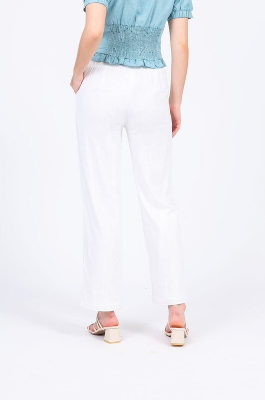 Sara Long Pants in Off White