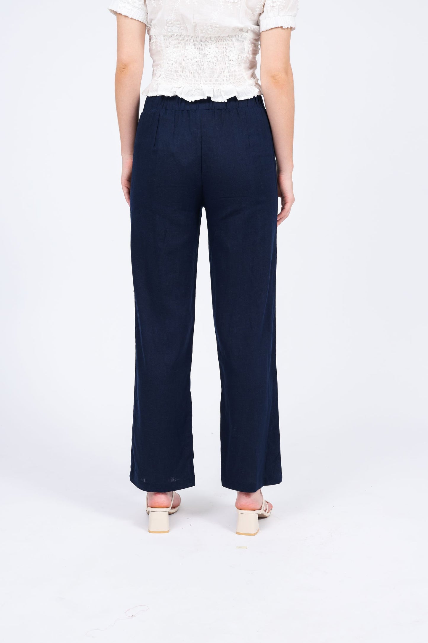 Sara Long Pants in Navy