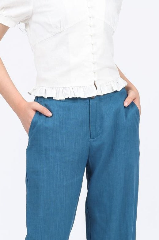 Sara Long Pants in Light Blue